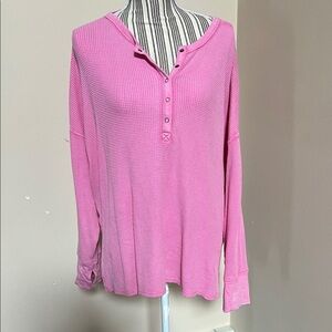 Pink Button Up Thermal